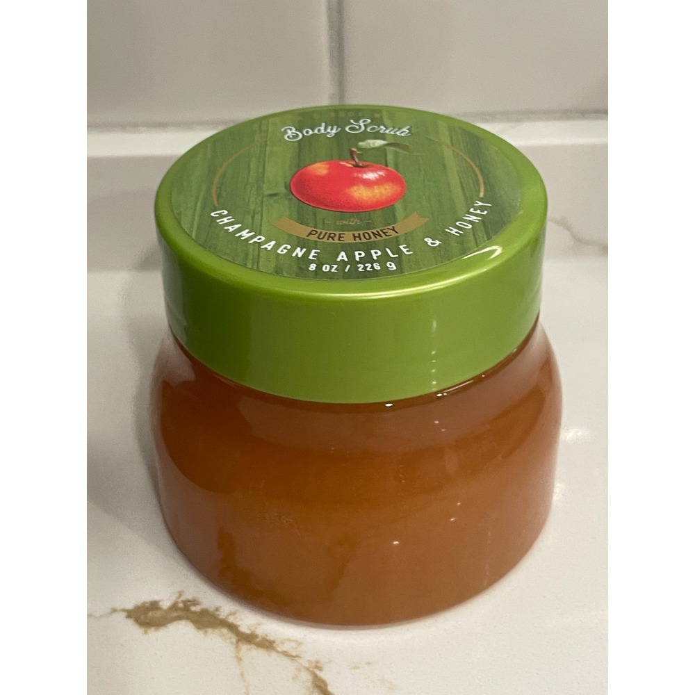 Bath &‎ Body Works Champagne Apple & Honey Body Scrub 8 oz Pure Honey New Sealed
